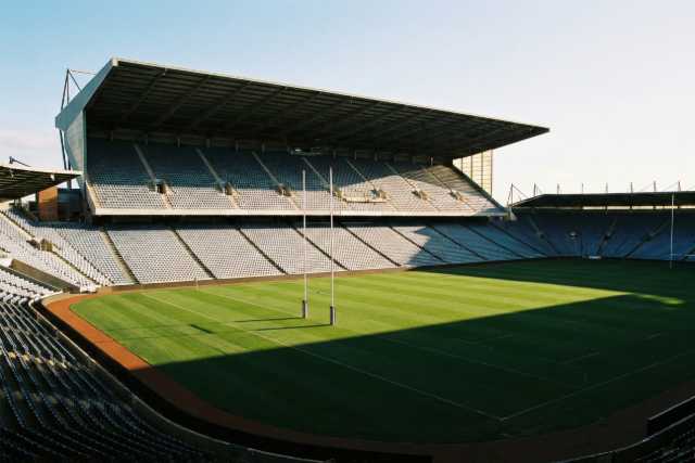 Side view of an empty stadium